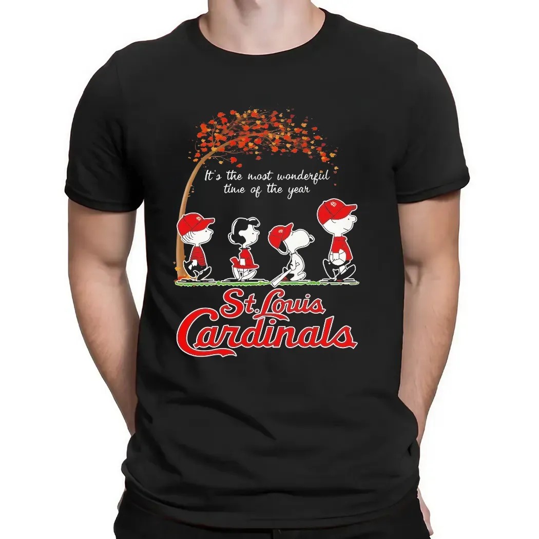 St Louis Cardinals The Peanut It’s The Most Wonderful Time Of The Year Fan T Shirt
