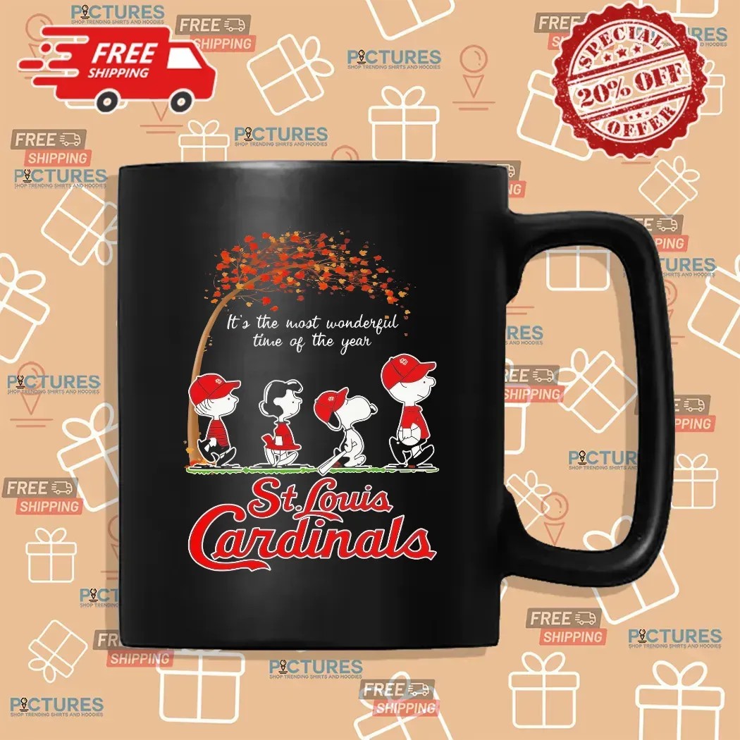 St Louis Cardinals The Peanut It’s The Most Wonderful Time Of The Year Fan T Shirt