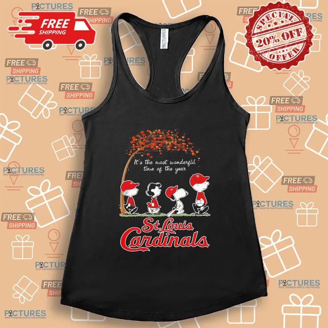 St Louis Cardinals The Peanut It’s The Most Wonderful Time Of The Year Fan T Shirt