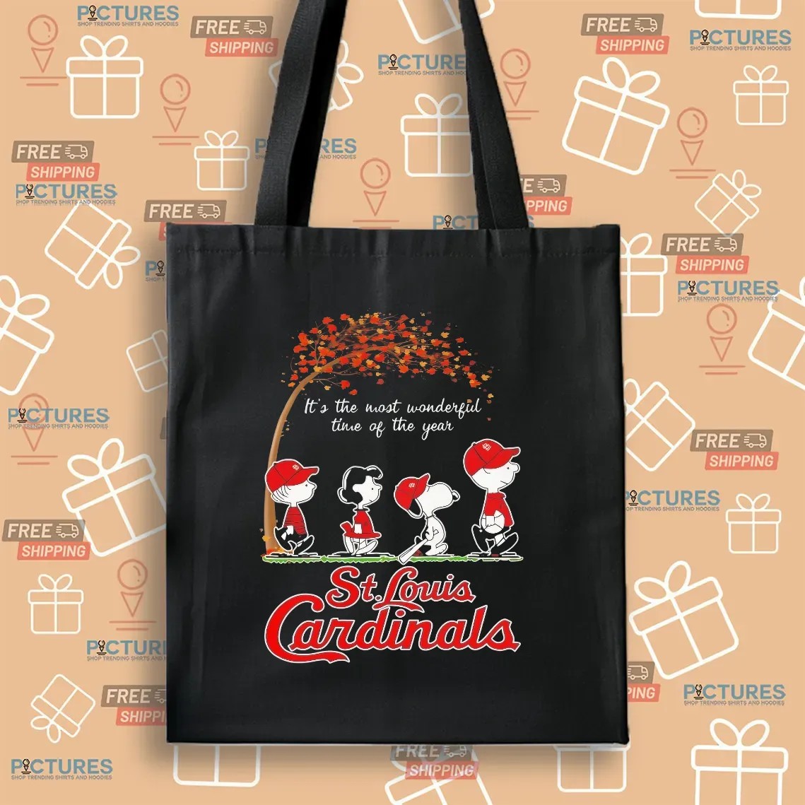 St Louis Cardinals The Peanut It’s The Most Wonderful Time Of The Year Fan T Shirt