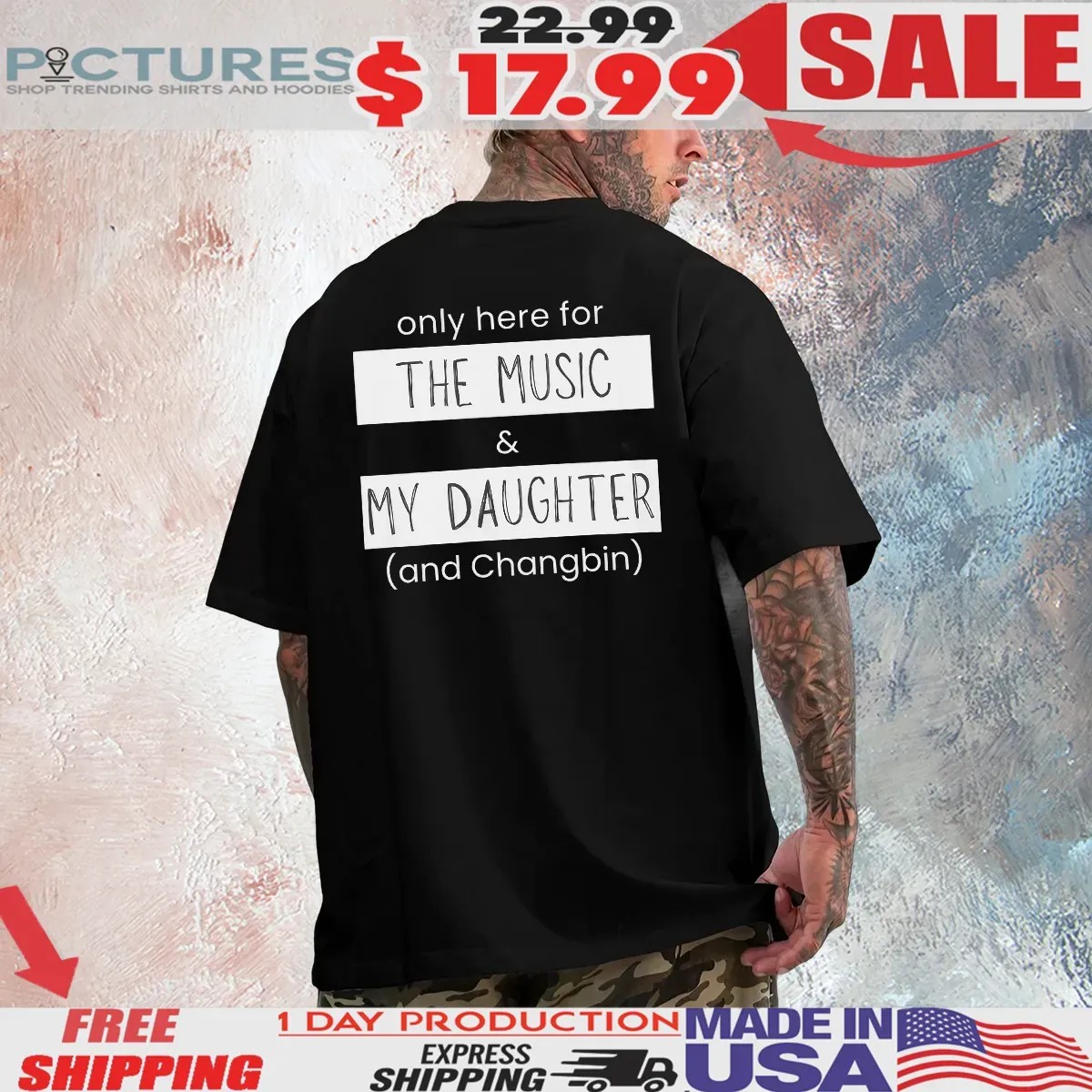 Stray Kids Only Here For The Music And My Daughter And Changbin Bias T Shirt