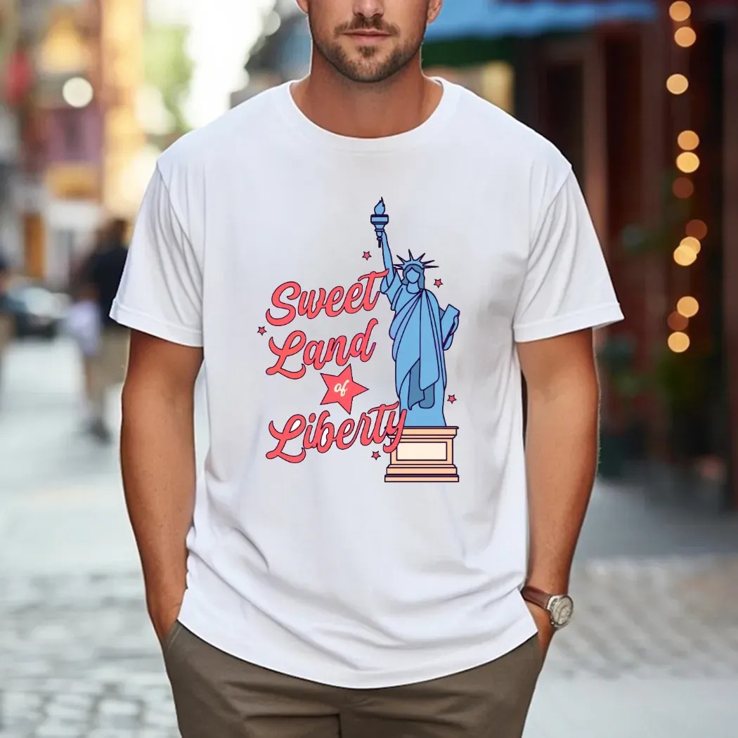 Sweet Land Of Liberty Statue Of Liberty 4th of July T Shirt