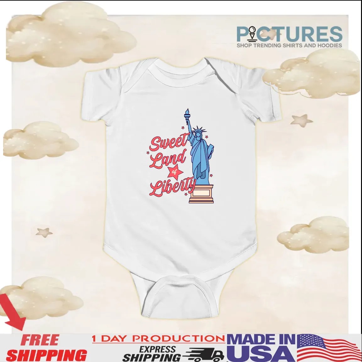 Sweet Land Of Liberty Statue Of Liberty 4th of July T Shirt