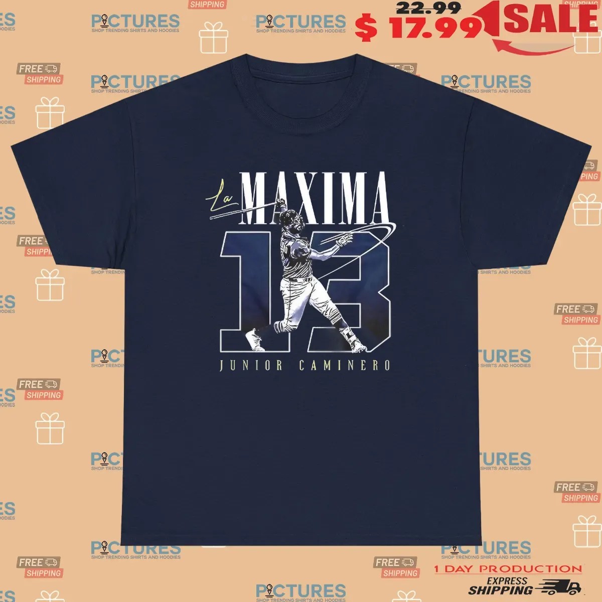 Tampa Bay Rays Junior Caminero La Maxima Mid-swing T Shirt