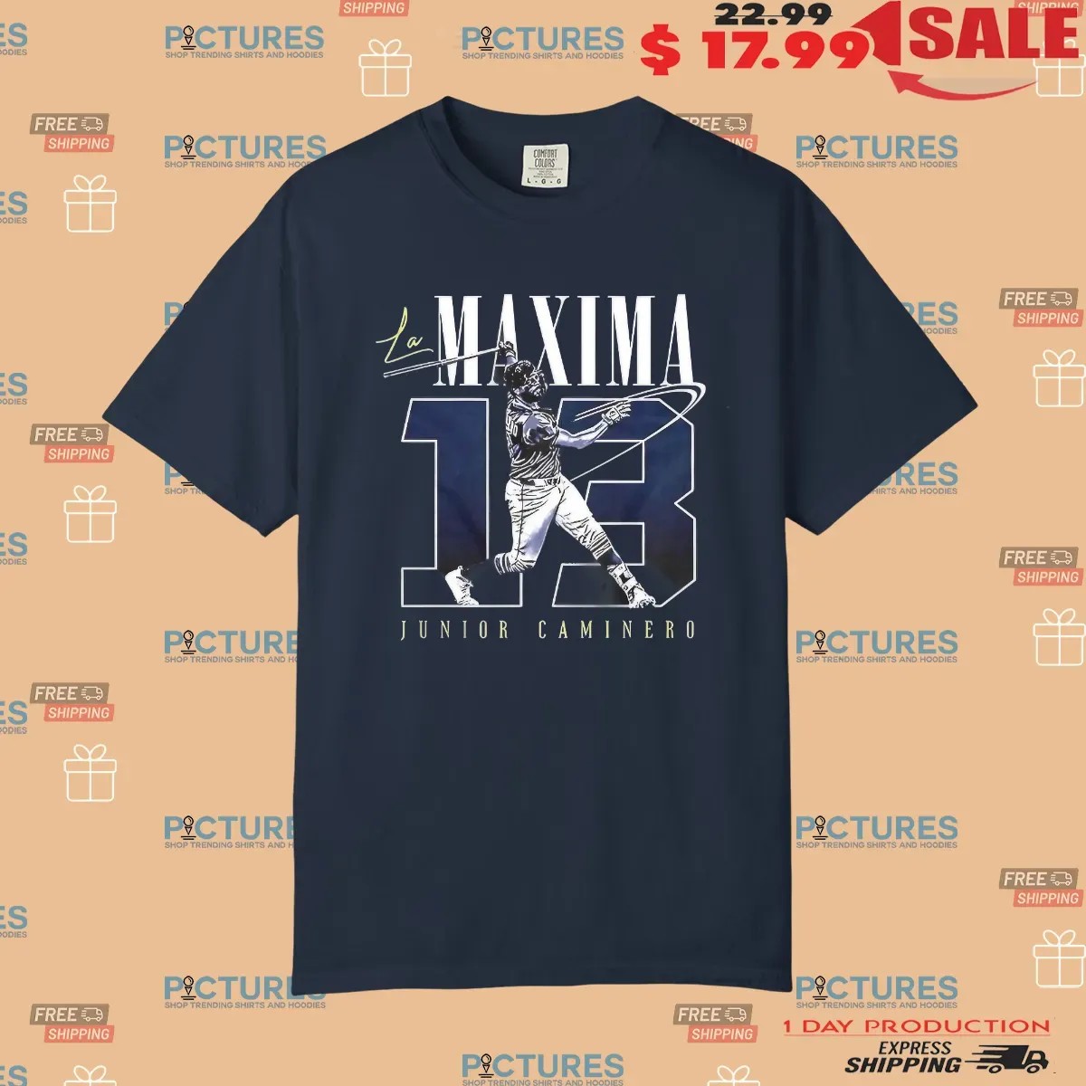 Tampa Bay Rays Junior Caminero La Maxima Mid-swing T Shirt
