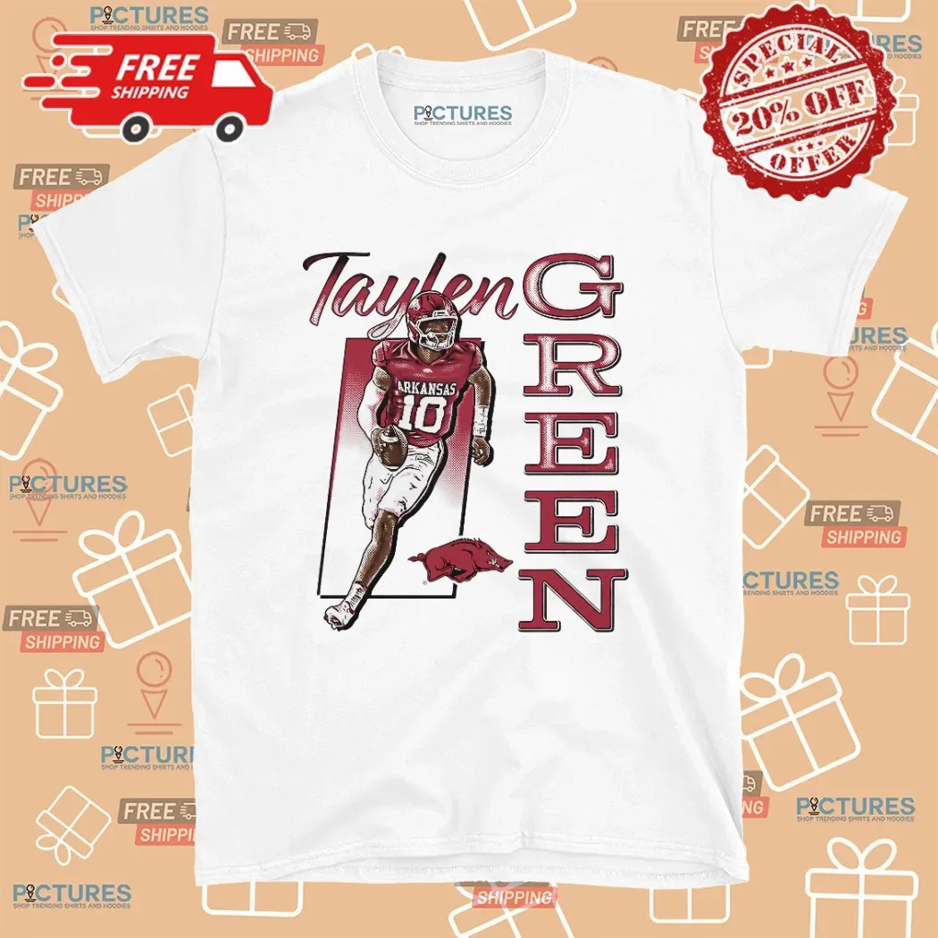 Taylen Green Arkansas Razorbacks Football Cartoon T Shirt