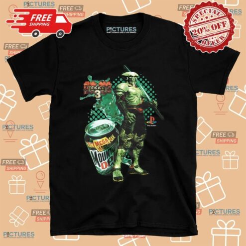 Tekken 3 Yoshimitsu Mountain Dew Mega Mouth Slam Can Mashup T Shirt