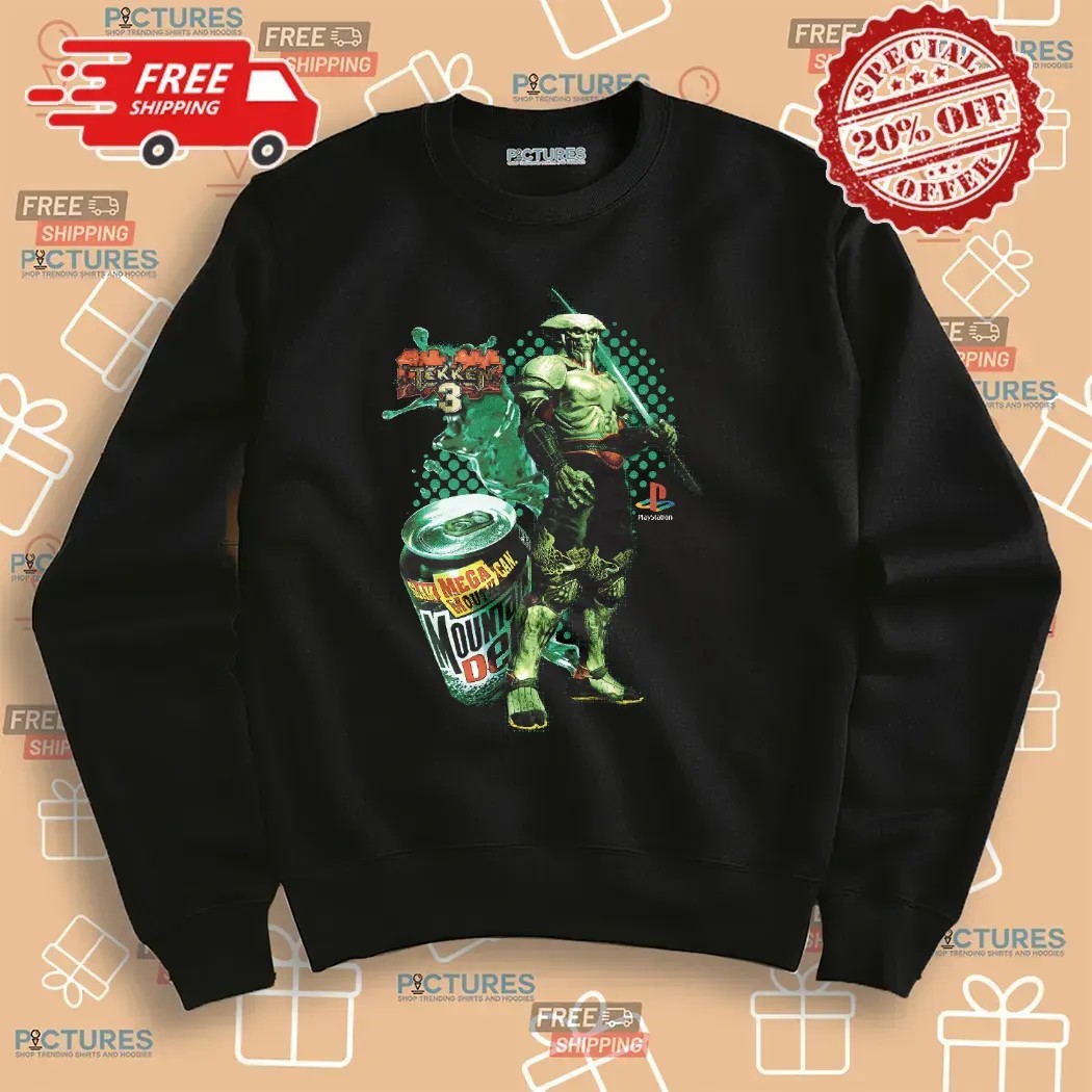 Tekken 3 Yoshimitsu Mountain Dew Mega Mouth Slam Can Mashup T Shirt