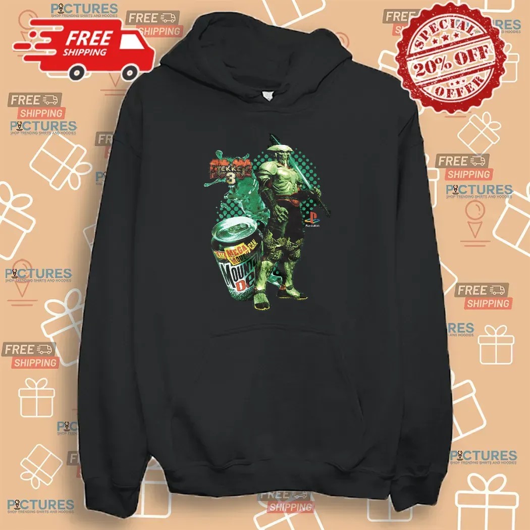 Tekken 3 Yoshimitsu Mountain Dew Mega Mouth Slam Can Mashup T Shirt
