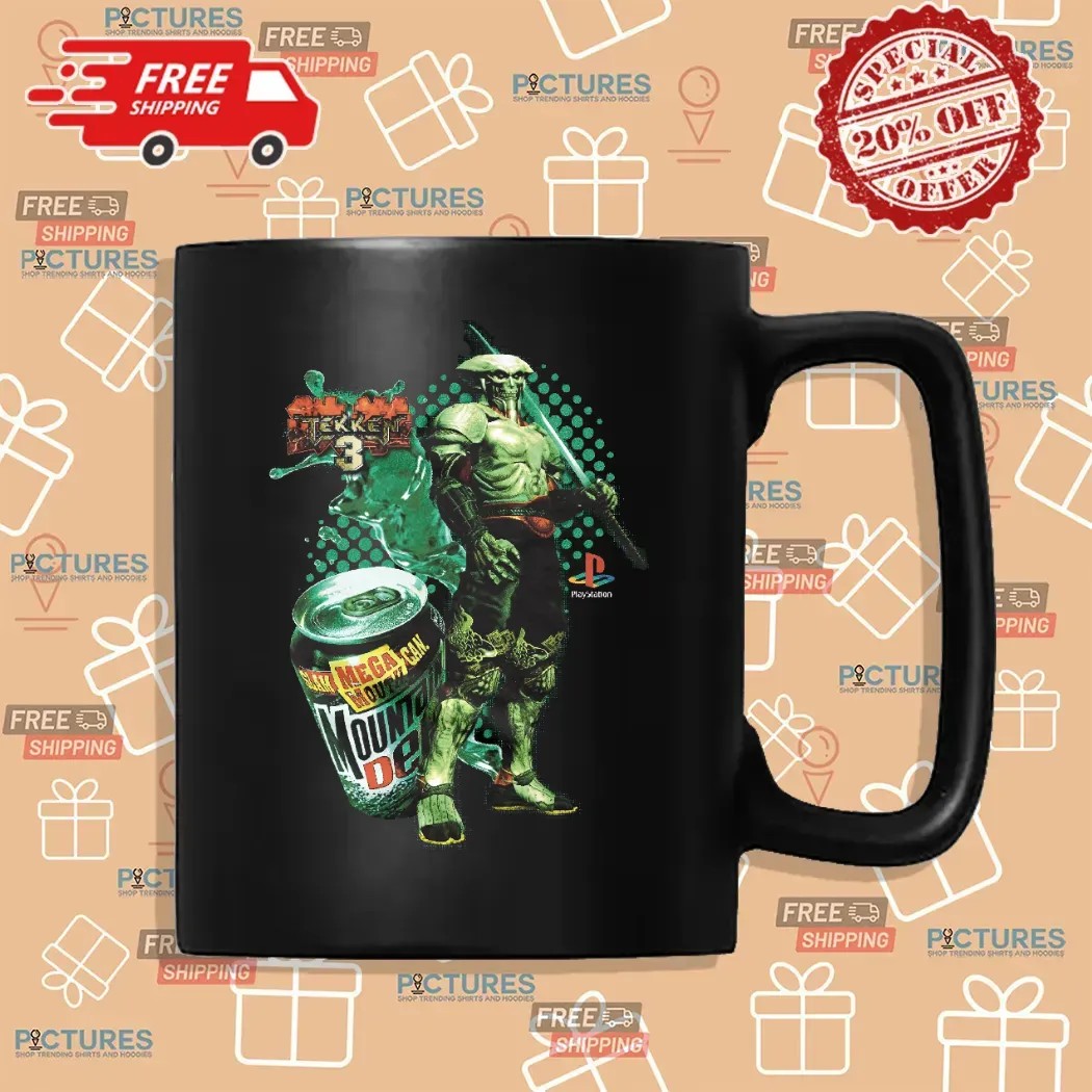 Tekken 3 Yoshimitsu Mountain Dew Mega Mouth Slam Can Mashup T Shirt