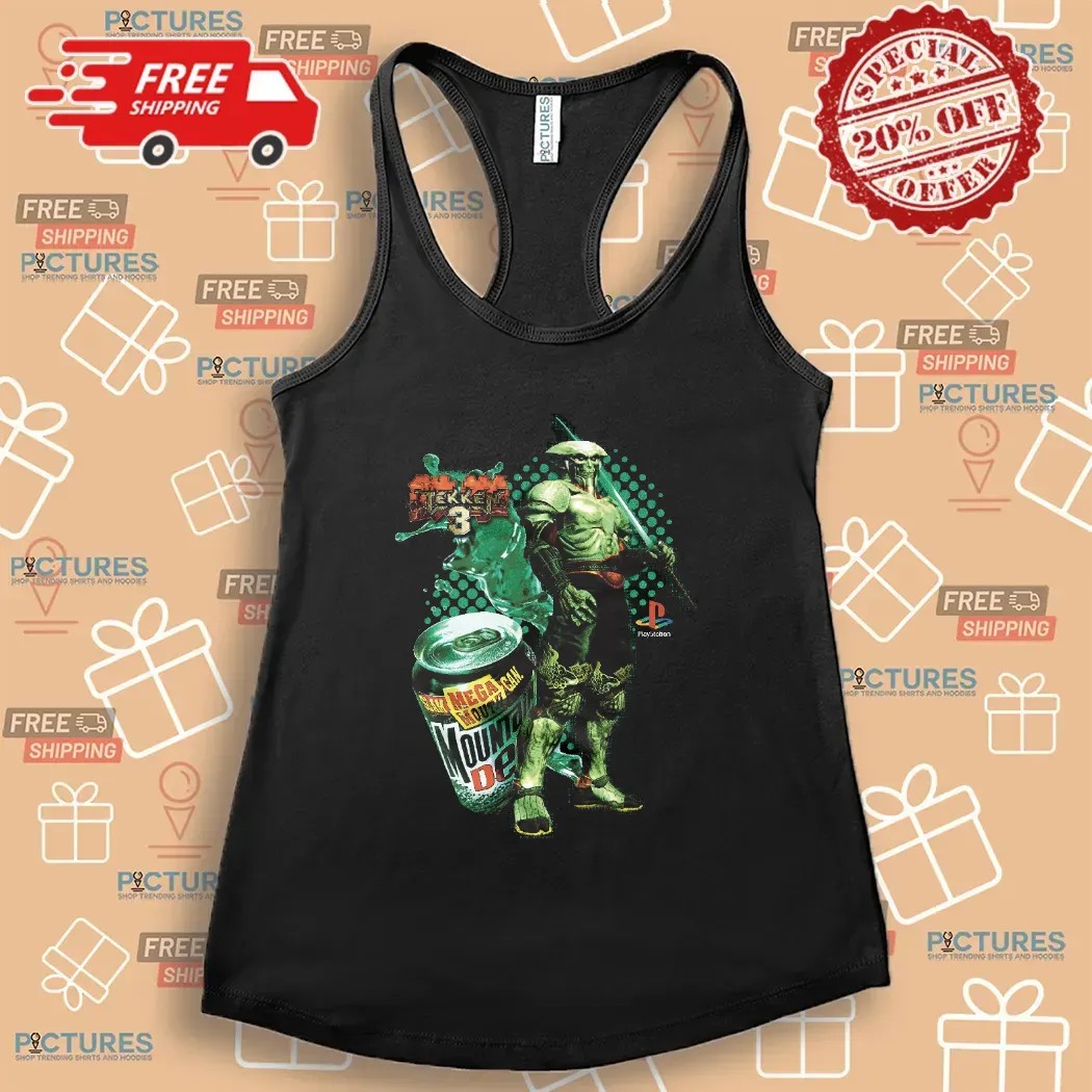 Tekken 3 Yoshimitsu Mountain Dew Mega Mouth Slam Can Mashup T Shirt