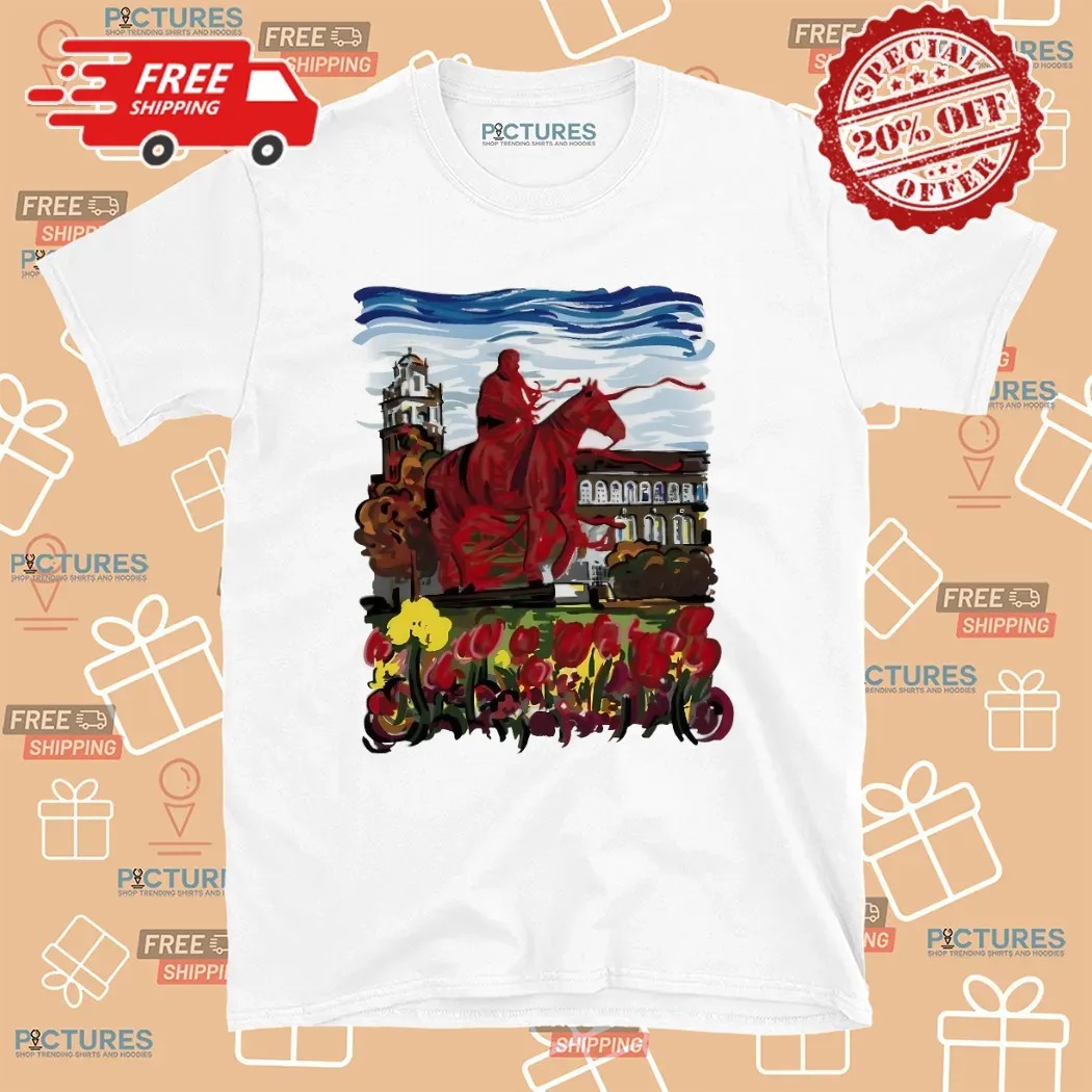 Texas Tech Wrapped Will Rogers Masked Rider Campus Scene T Shirt