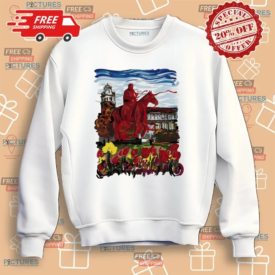 Texas Tech Wrapped Will Rogers Masked Rider Campus Scene T Shirt