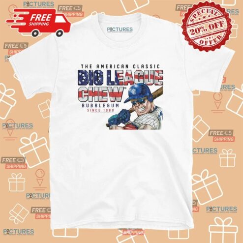 The American Classic Big League Chew Bubble Gum Since 1980 Baseball Player T Shirt