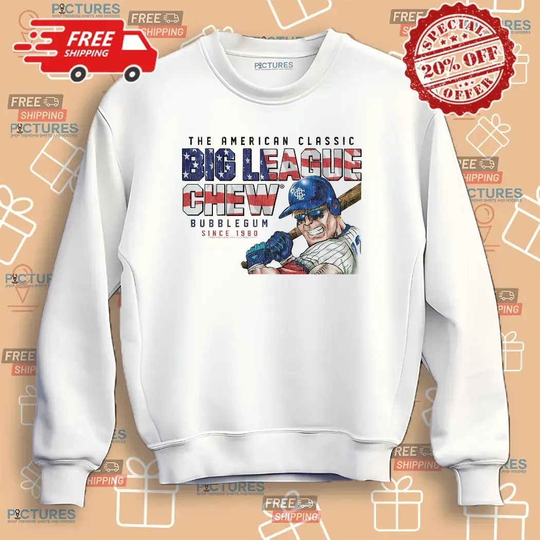 The American Classic Big League Chew Bubble Gum Since 1980 Baseball Player T Shirt