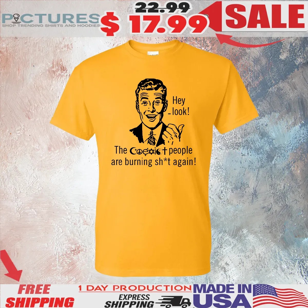 The Coexist People Are Burning Shit Again Dark Humor T Shirt