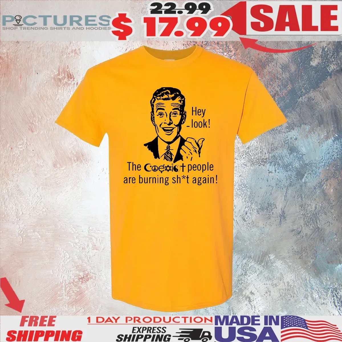 The Coexist People Are Burning Shit Again Dark Humor T Shirt