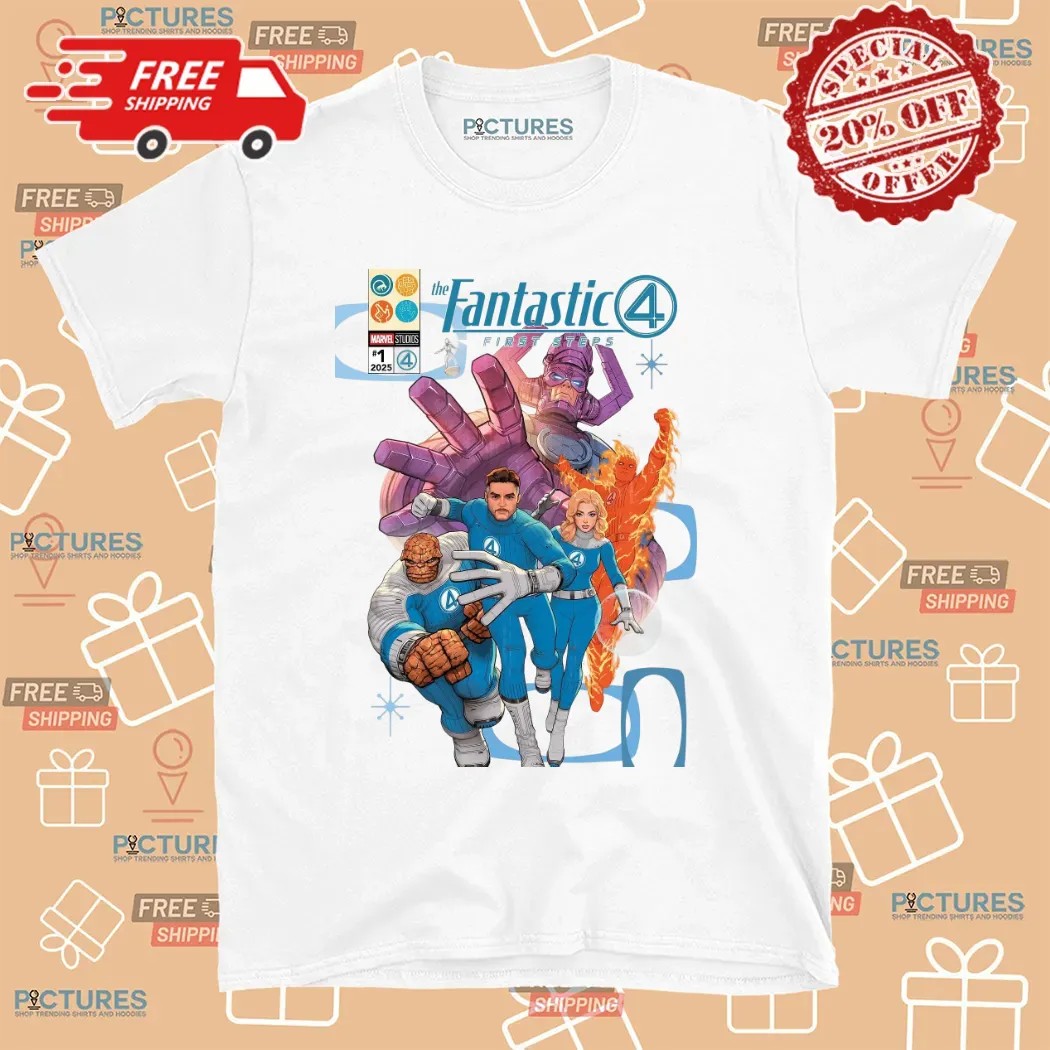The Fantastic 4 First Steps 2025 Poster T Shirt