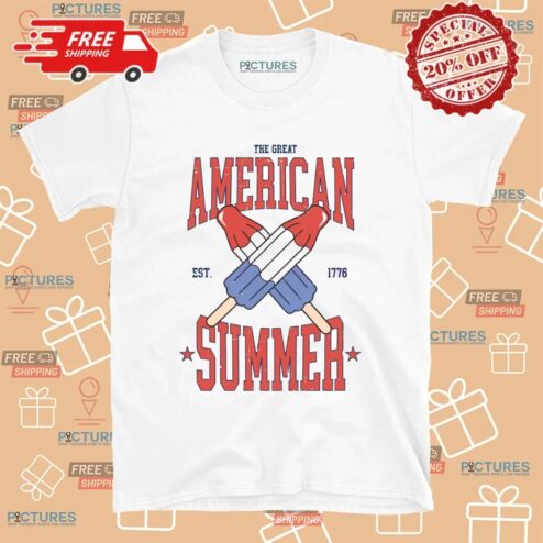 The Great American Summer 4th Of July Ice Cream Est 1776 T Shirt