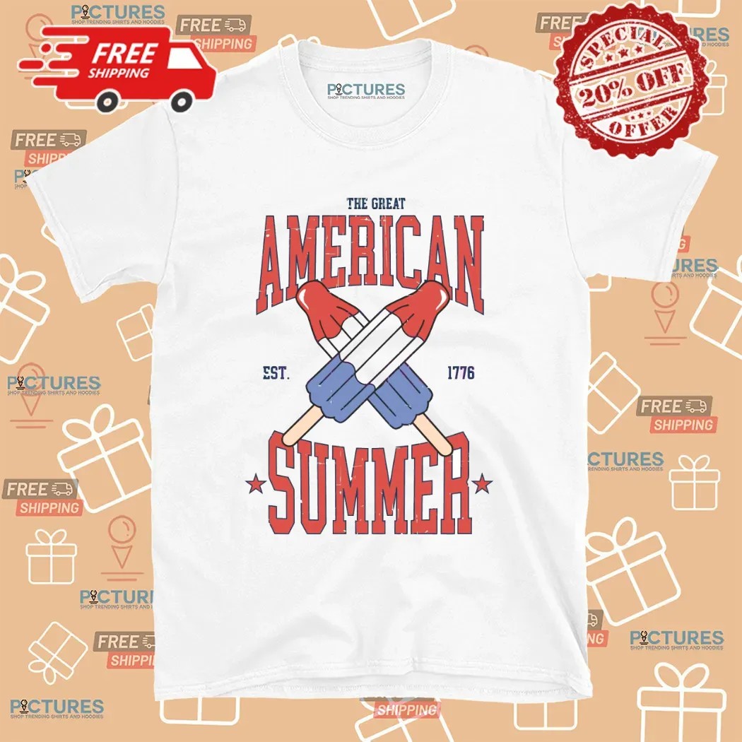 The Great American Summer 4th Of July Ice Cream Est 1776 T Shirt