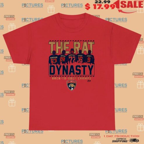 The Rat Dynasty Florida Panthers Back-to-Back Stanley Cup Champions T Shirt