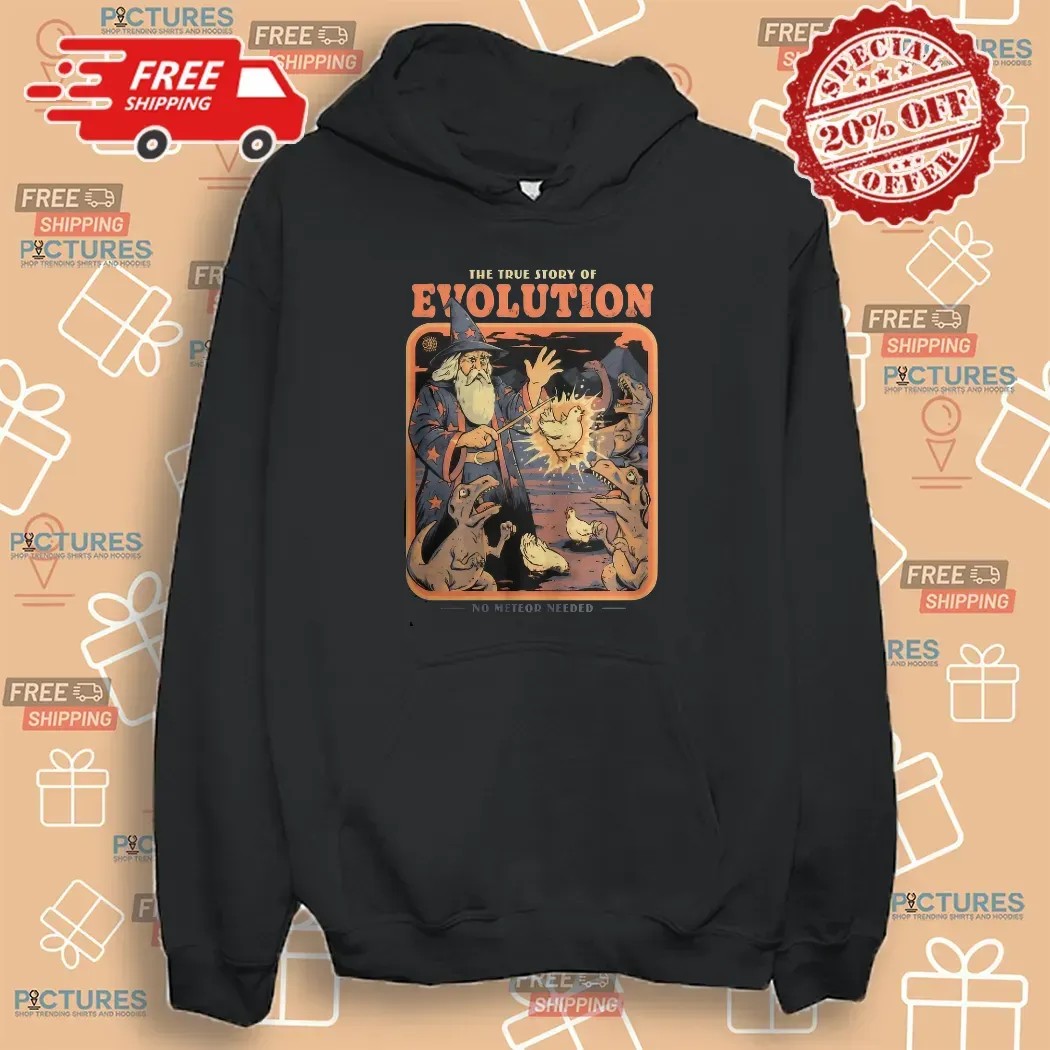 The True Story Of Evolution No Meteor Needed Wizard T Shirt