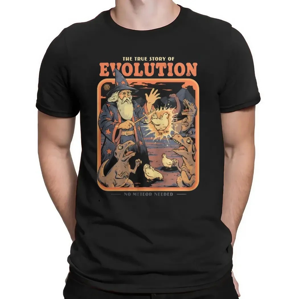 The True Story Of Evolution No Meteor Needed Wizard T Shirt