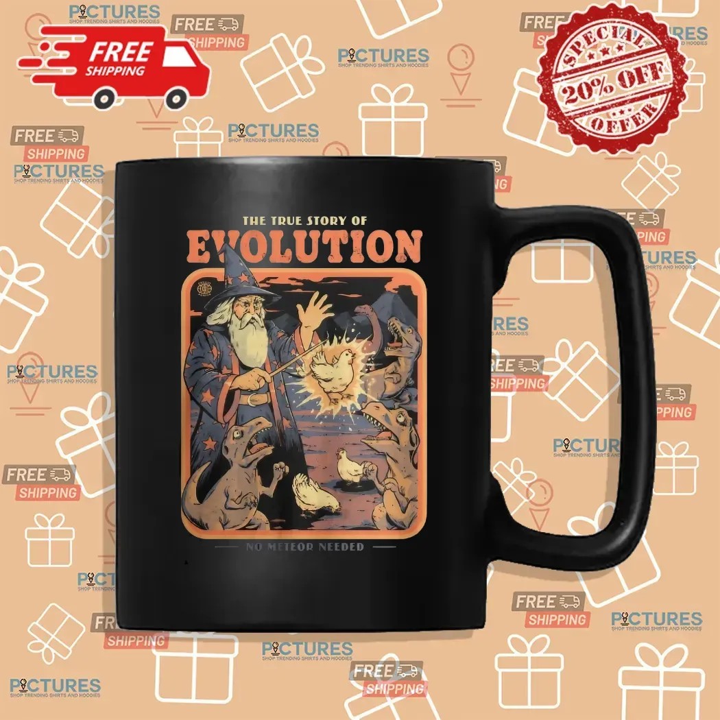 The True Story Of Evolution No Meteor Needed Wizard T Shirt