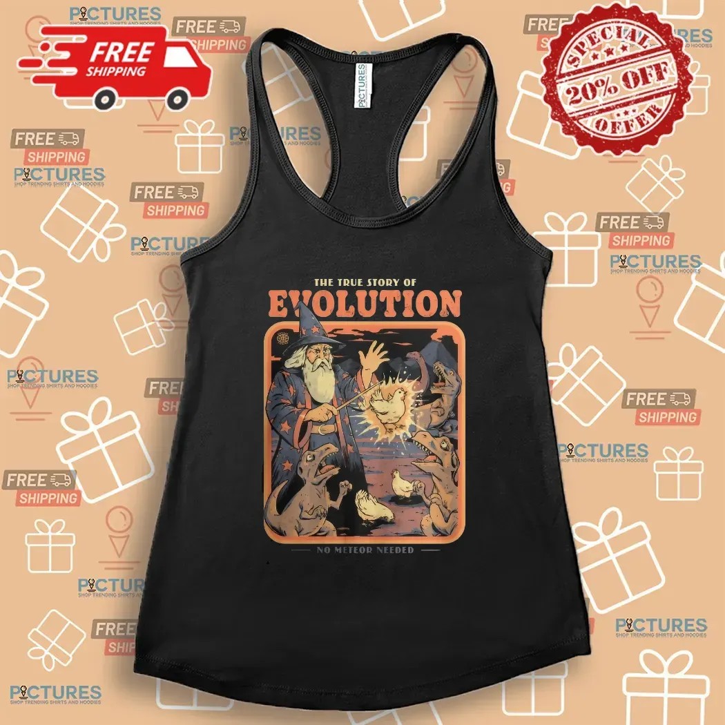 The True Story Of Evolution No Meteor Needed Wizard T Shirt