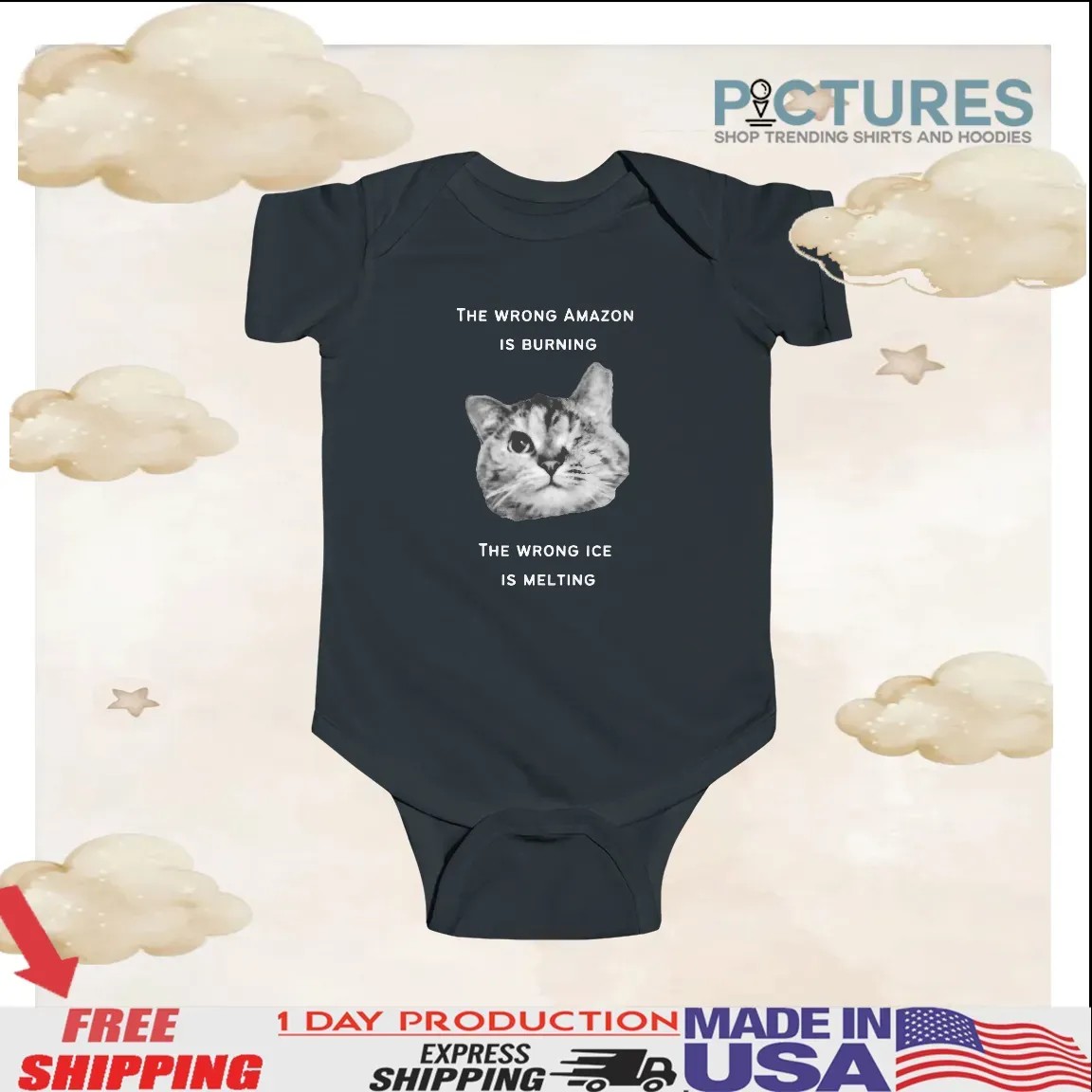 The Wrong Amazon Is Burning The Wrong Ice Is Melting Cat T Shirt