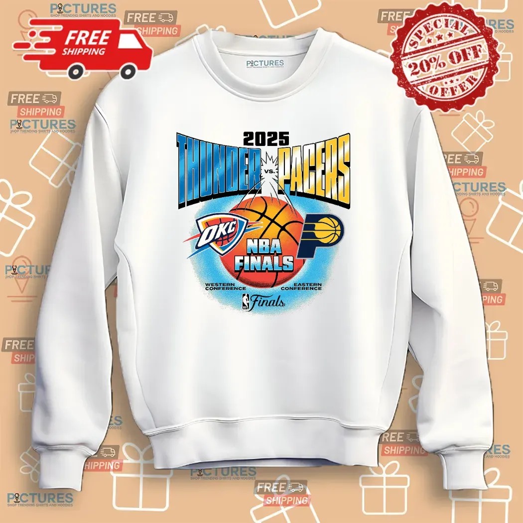 Thunder Vs Indiana Pacers 2025 Nba Finals Vintage Matchup Eastern Western Conference T Shirt