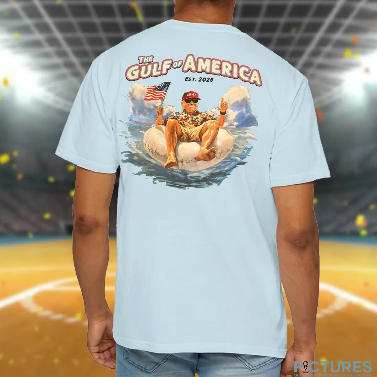 Trump Floatie Gulf of America Est 2025 T Shirt
