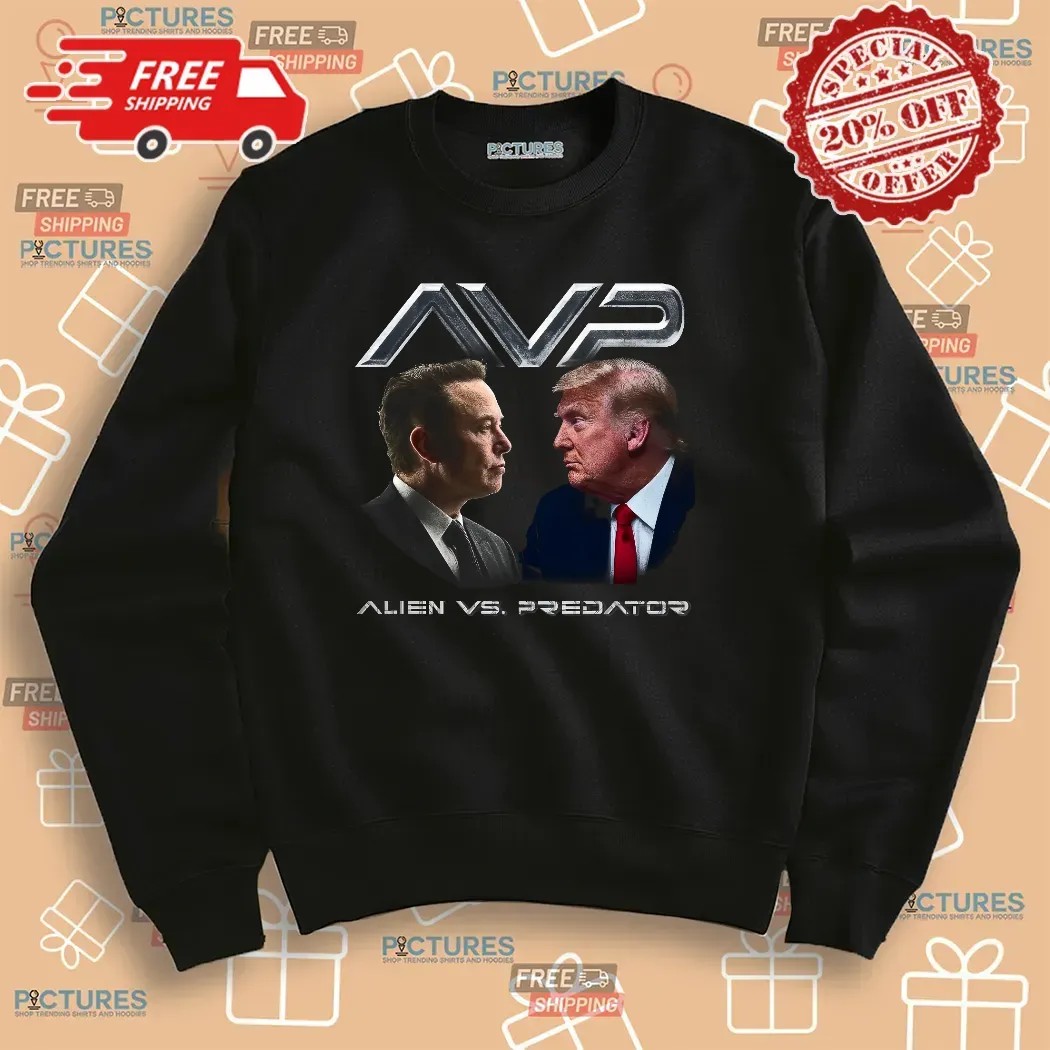 Trump vs Elon AVP Alien vs Predator T Shirt Trump vs Elon AVP Alien vs Predator T Shirt