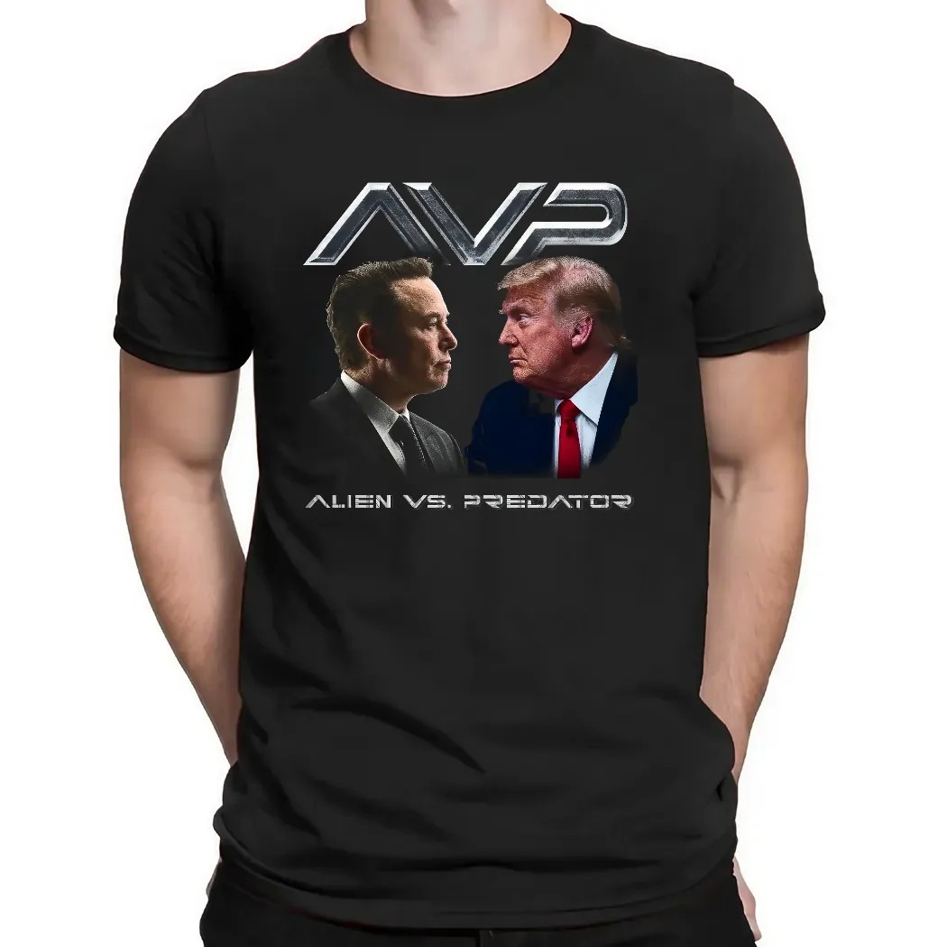Trump vs Elon AVP Alien vs Predator T Shirt Trump vs Elon AVP Alien vs Predator T Shirt