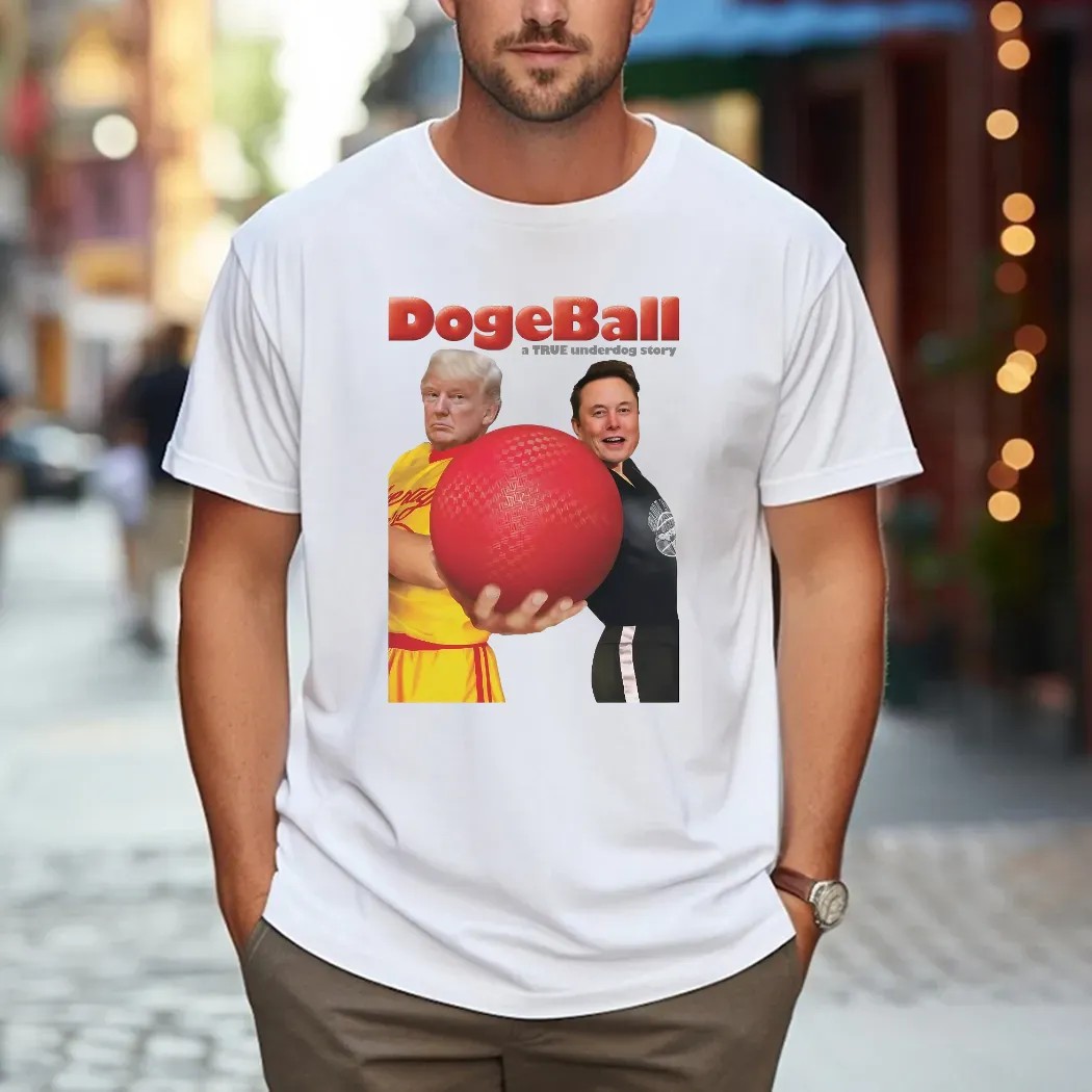Trump vs Elon DodgeBall A True Underdog Story Meme T Shirt
