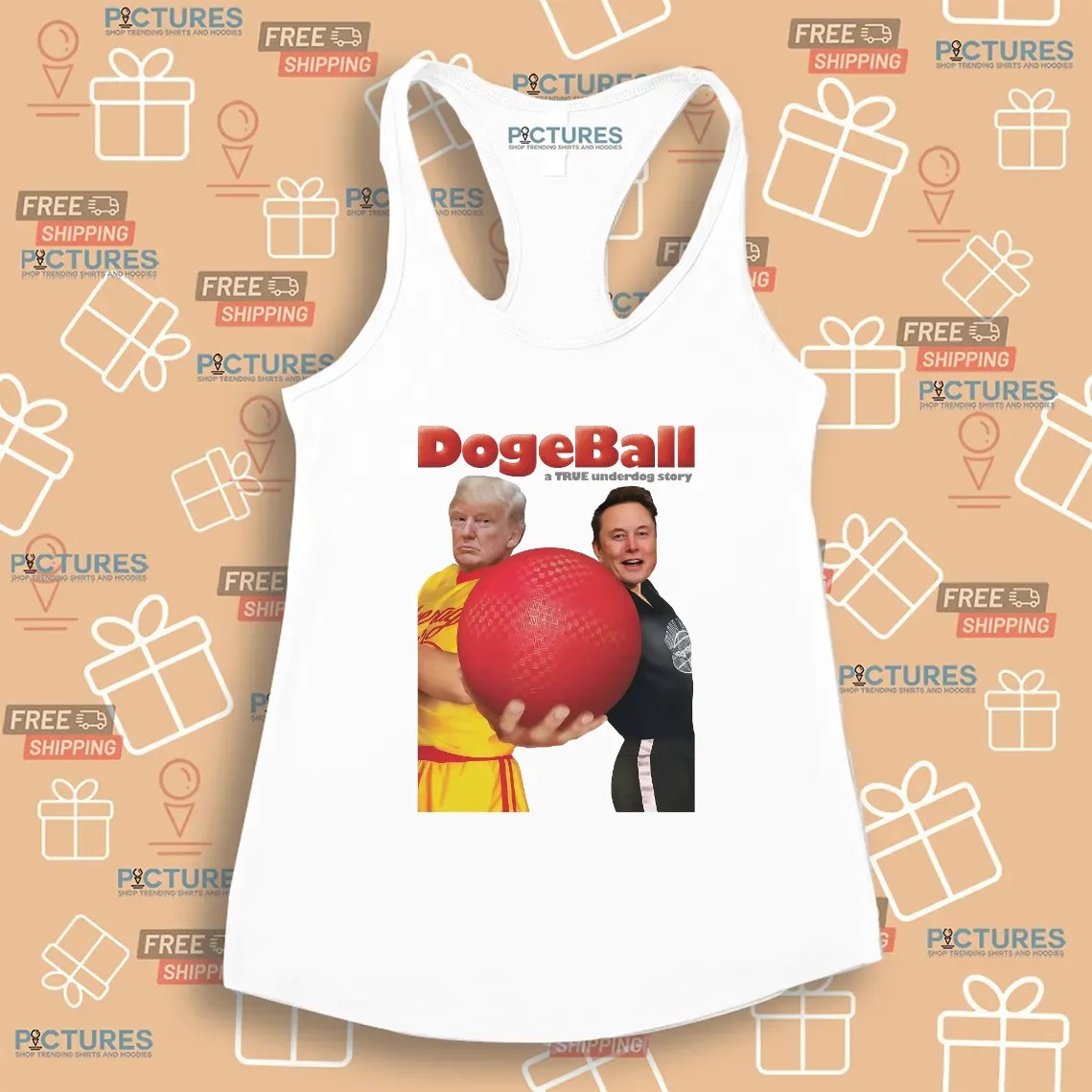 Trump vs Elon DodgeBall A True Underdog Story Meme T Shirt