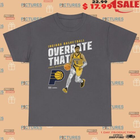 Tyrese Haliburton Indiana Pacers Basketball NBA Overrate That T Shirt