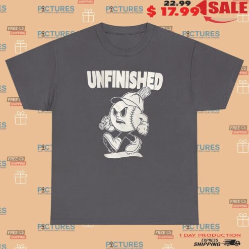 Unfinished Angry Baseball Mascot T Shirt