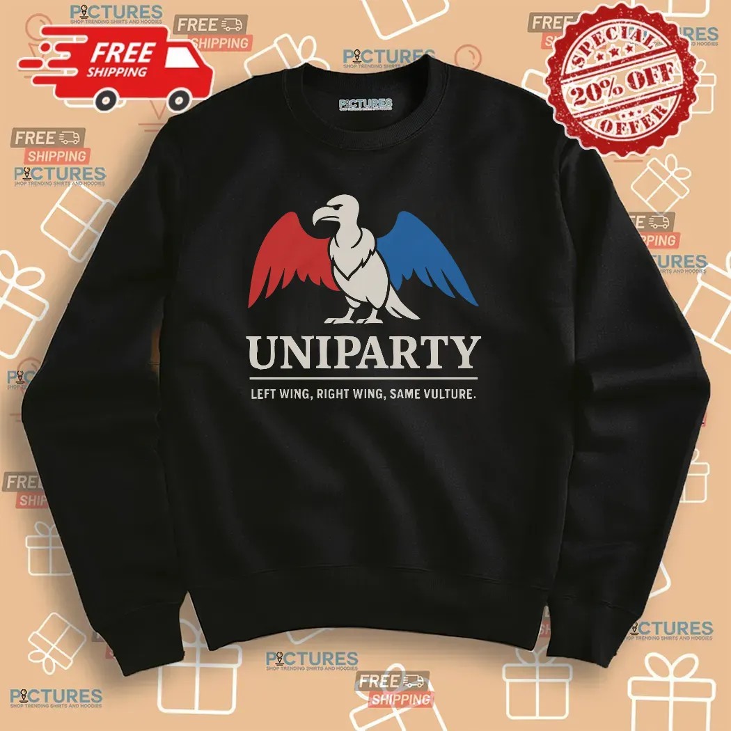 Uniparty Political Satire Left Wing Right Wing Same Vulture T Shirt Uniparty Political Satire Left Wing Right Wing Same Vulture T Shirt