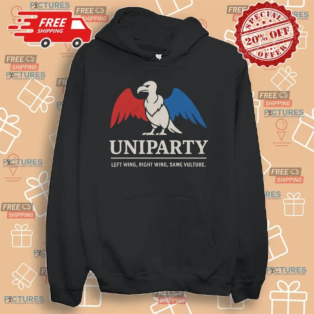 Uniparty Political Satire Left Wing Right Wing Same Vulture T Shirt Uniparty Political Satire Left Wing Right Wing Same Vulture T Shirt