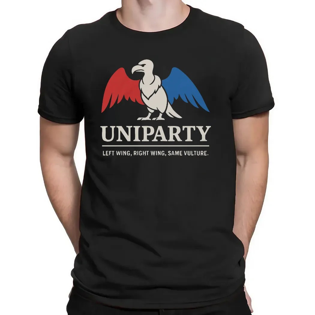 Uniparty Political Satire Left Wing Right Wing Same Vulture T Shirt Uniparty Political Satire Left Wing Right Wing Same Vulture T Shirt