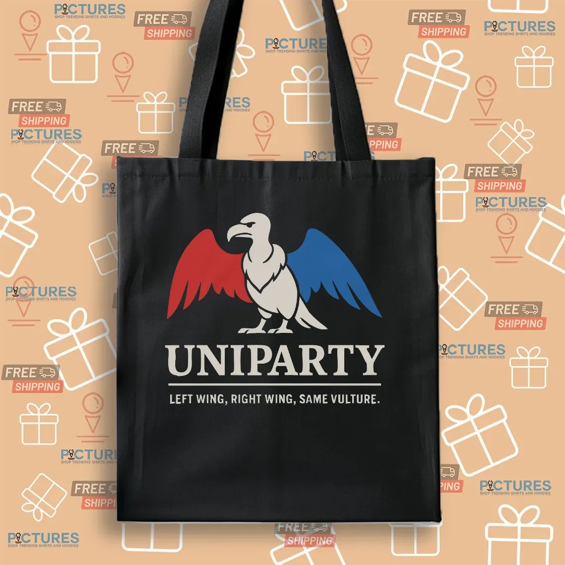 Uniparty Political Satire Left Wing Right Wing Same Vulture T Shirt Uniparty Political Satire Left Wing Right Wing Same Vulture T Shirt