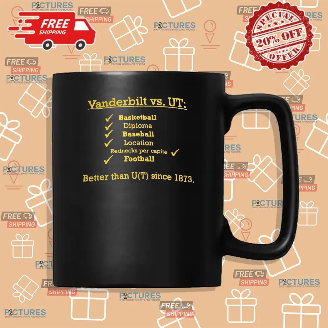 Vanderbilt Vs Ut Basketball Diploma Baseball Location Rednecks Football T Shirt