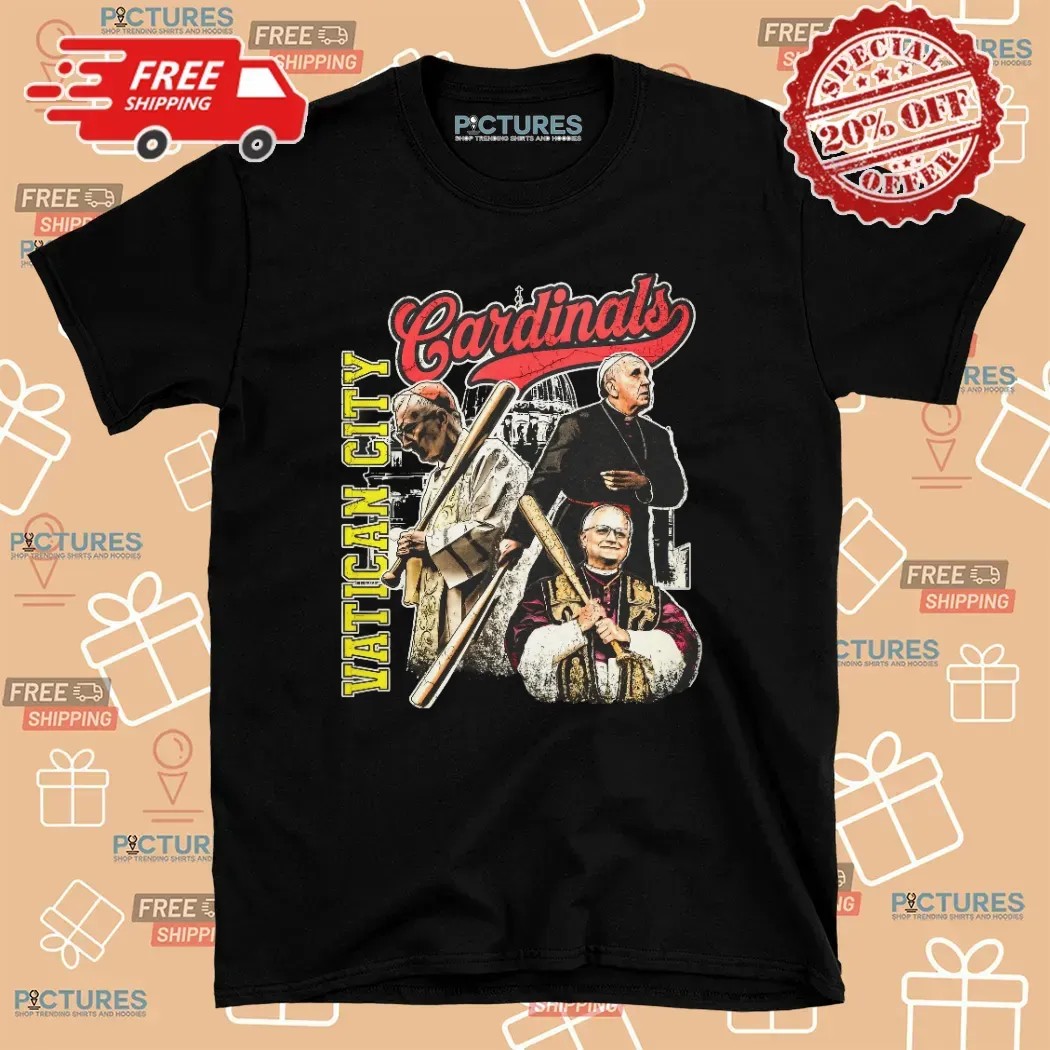 Vatican City Cardinals Pope Satirical Catholic Baseball T Shirt