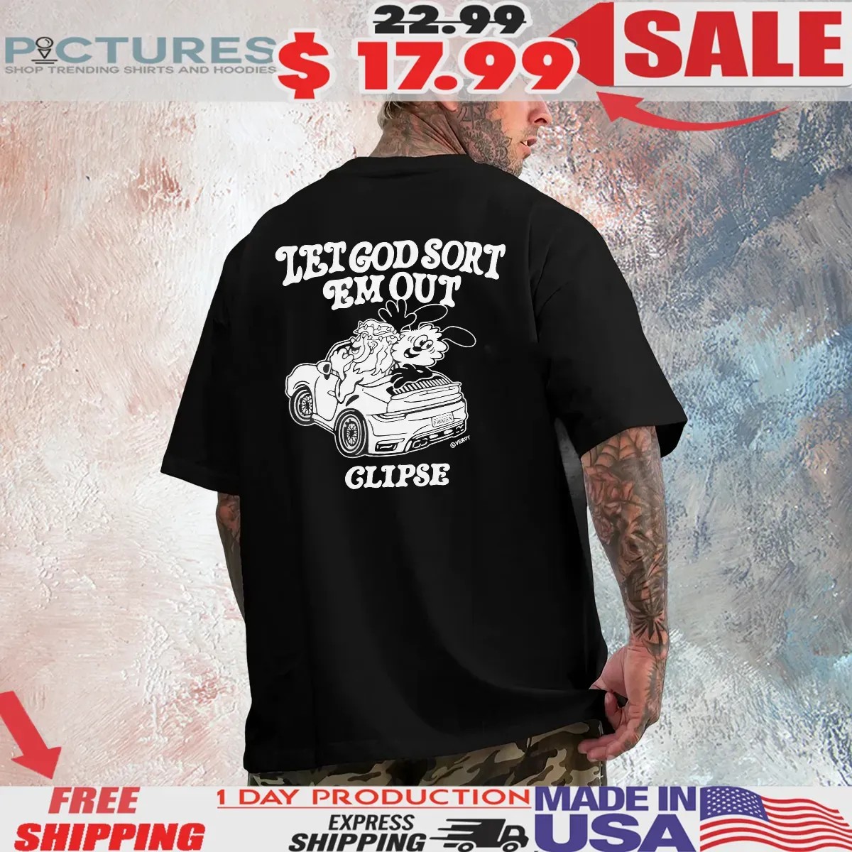 Verdy Clipse Let God Sort Em Out Graphic T Shirt