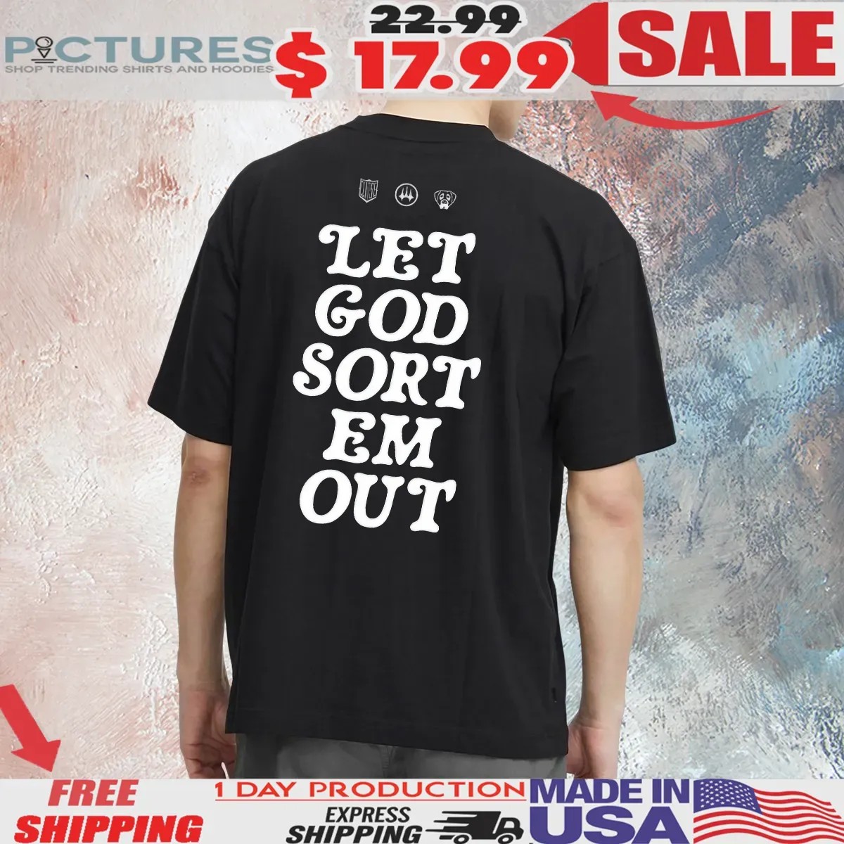 Verdy Clipse Let God Sort Em Out Text T Shirt