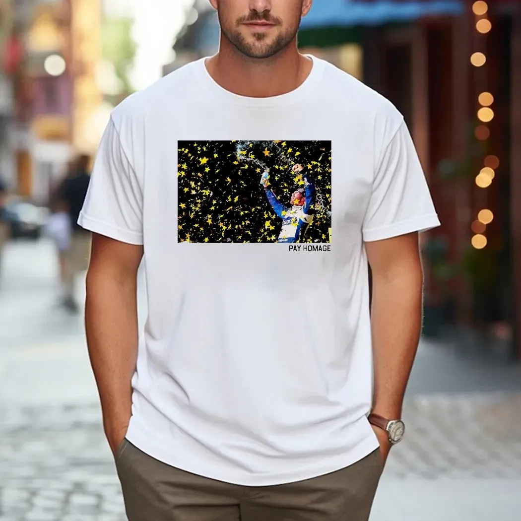 Victory Celebration Jimmie Johnson Pay Homage Nascar Legend T Shirt