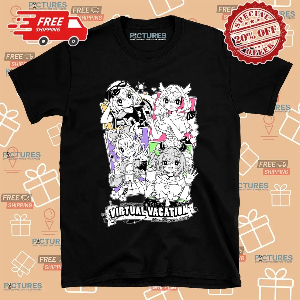 Virtual Vacation Los Angeles 2025 Vtuber T Shirt