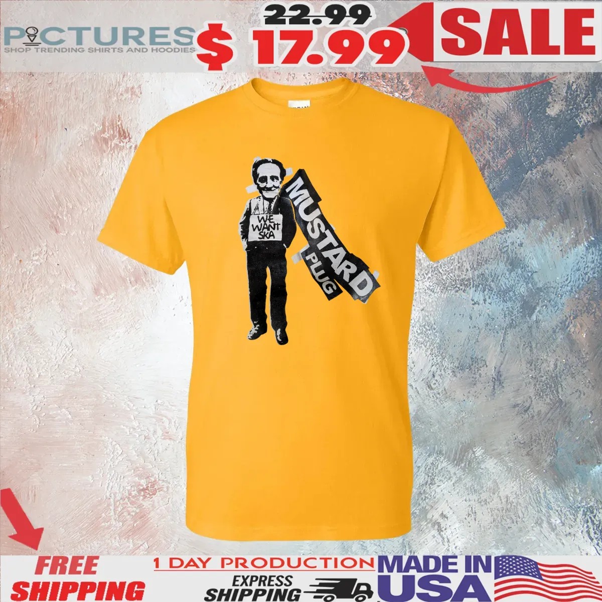 We Want Ska Mustard Plug T Shirt