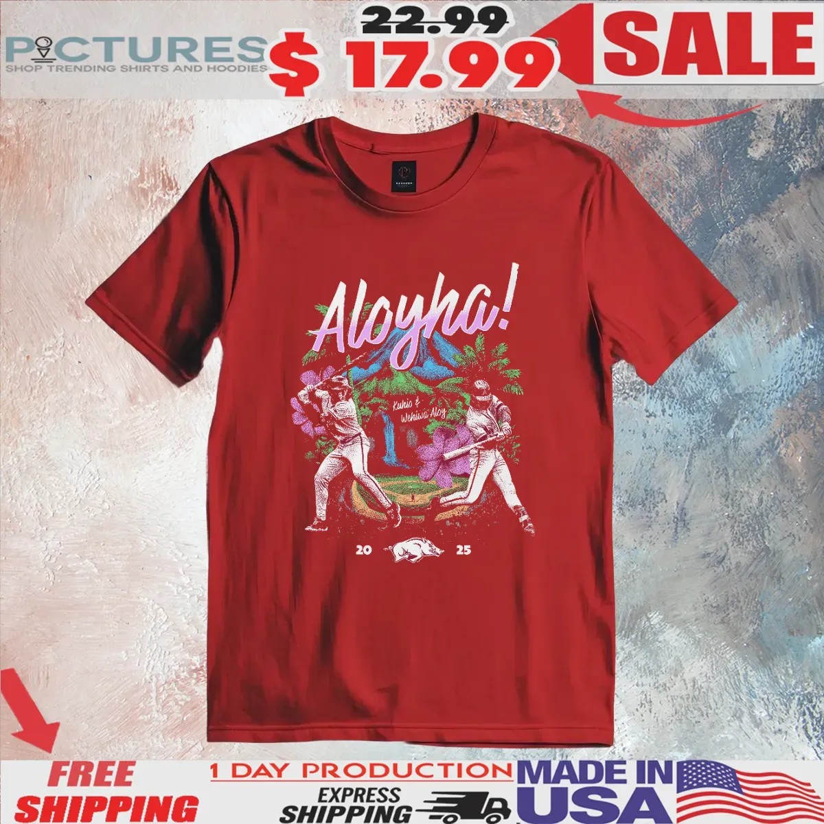 Wehiwa Aloy And Kuhio Aloy Aloya Brother Arkansas Razorbacks T Shirt